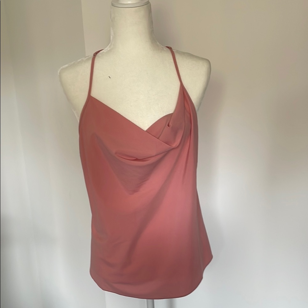 Naked Zebra Pink Asymmetrical Sleeveless Camisole